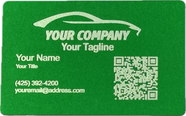 Metal Business card - Custom laser-engraved (50 pack) Multiple color options