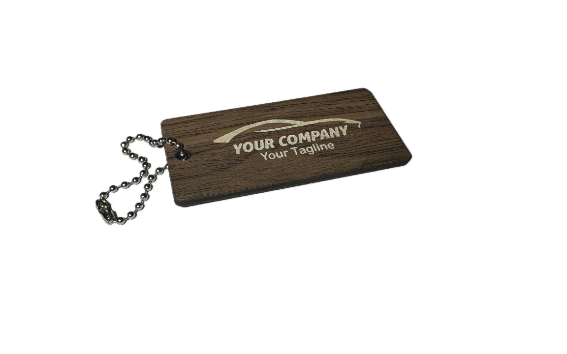 Walnut grain wooden keychain (100 pack)