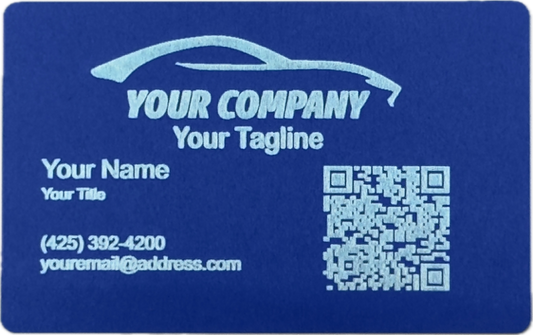 Metal Business card - Custom laser-engraved (50 pack) Multiple color options