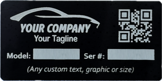 Metal Tags with adhesive backing (100 pack)