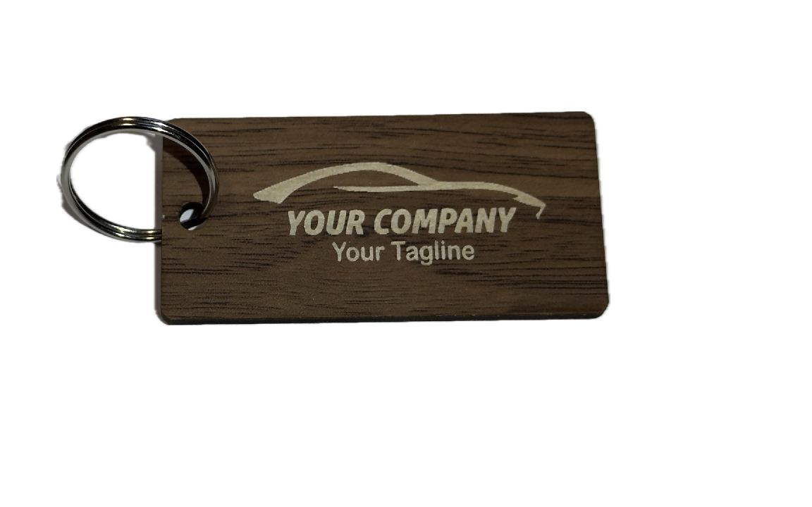 Walnut grain wooden keychain (100 pack)